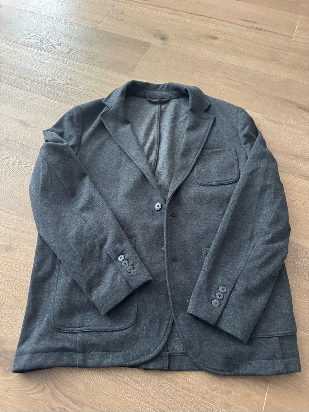 Men's Charcoal Gray Casual Blazer - Versatile Single-Breasted Sport Coat